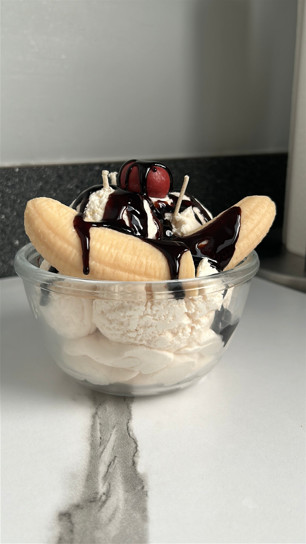 Banana Split Ice Cream Candle