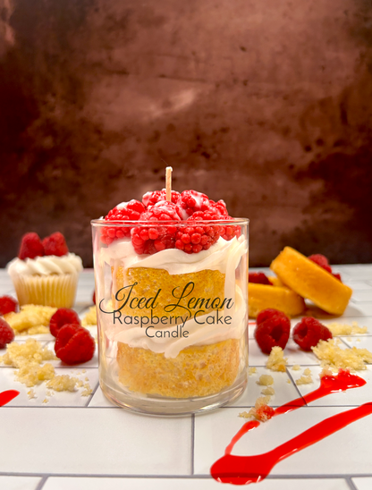 ICED Lemon Raspberry Cake Candle