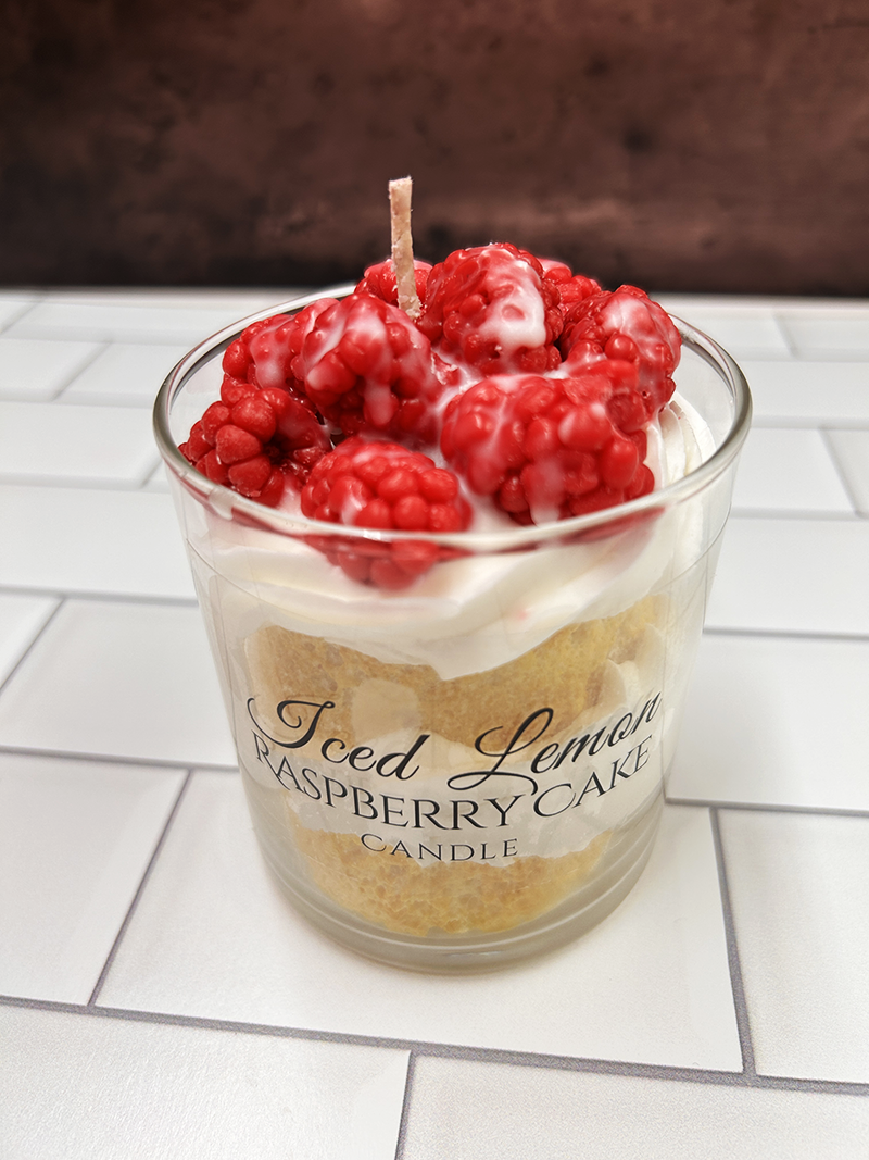 ICED Lemon Raspberry Cake Candle