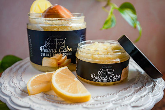 Buttered Pound Cake Deluxe Body Scrub - Sheamakery Skincare