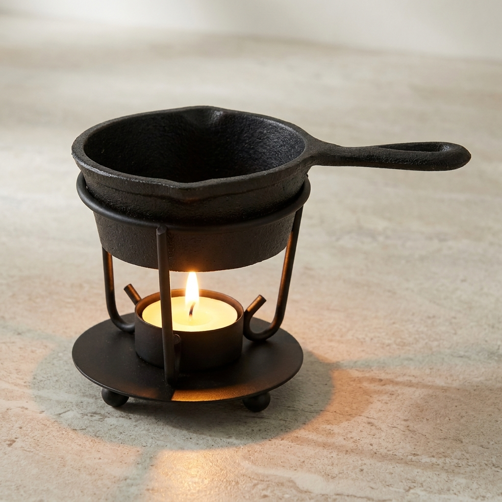 Cast Iron Skillet Wax Burner