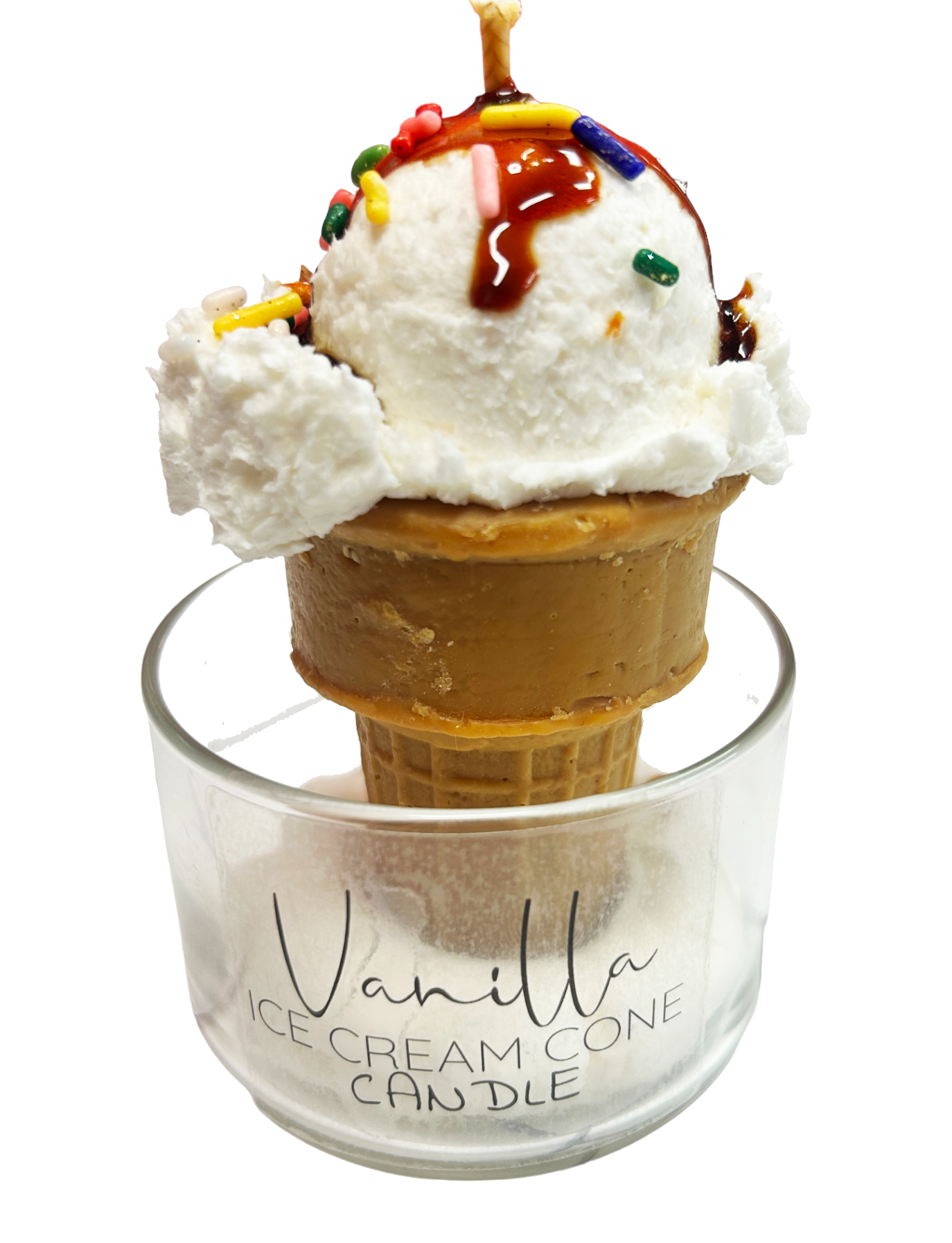 Vanilla Ice Cream Cone Candle