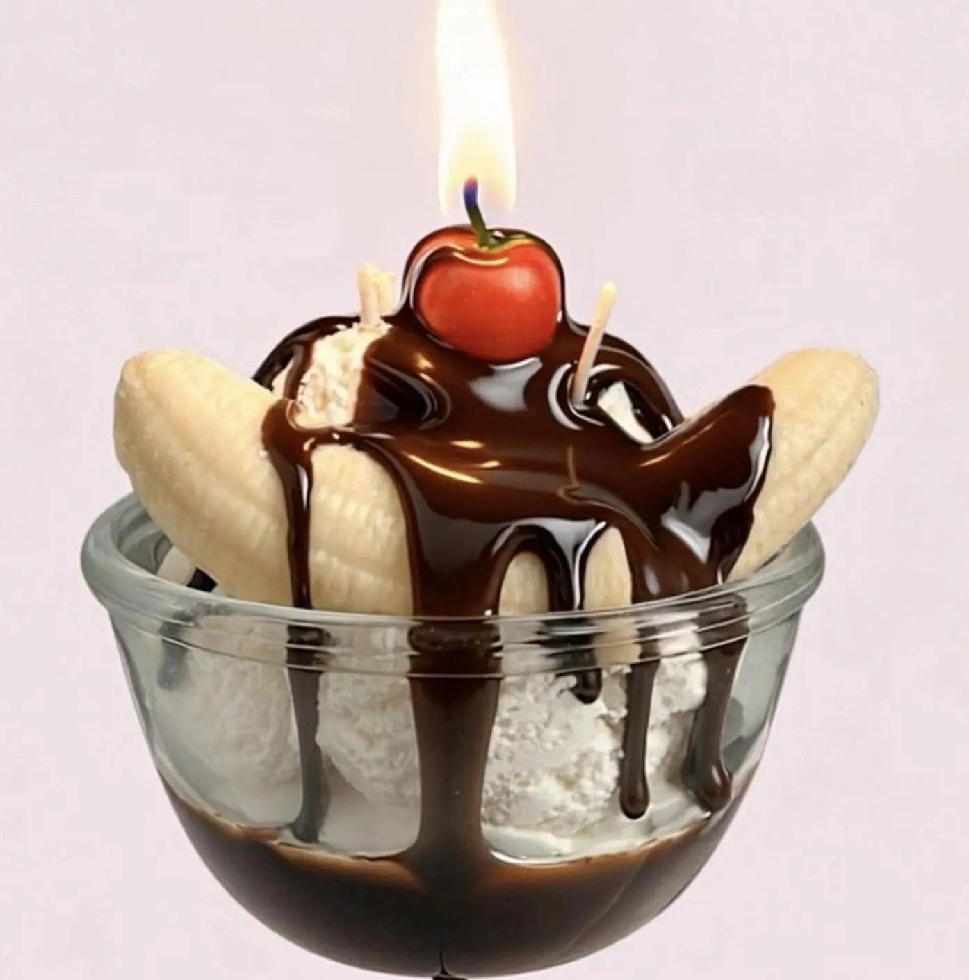 Banana Split Ice Cream Candle